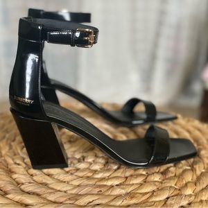 Burberry Pirmont Croc-Embossed Angular Heel